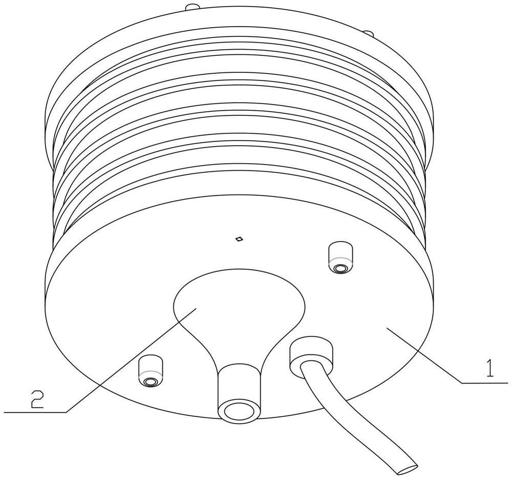 A round cake brush self-cleaning fountain led underwater light