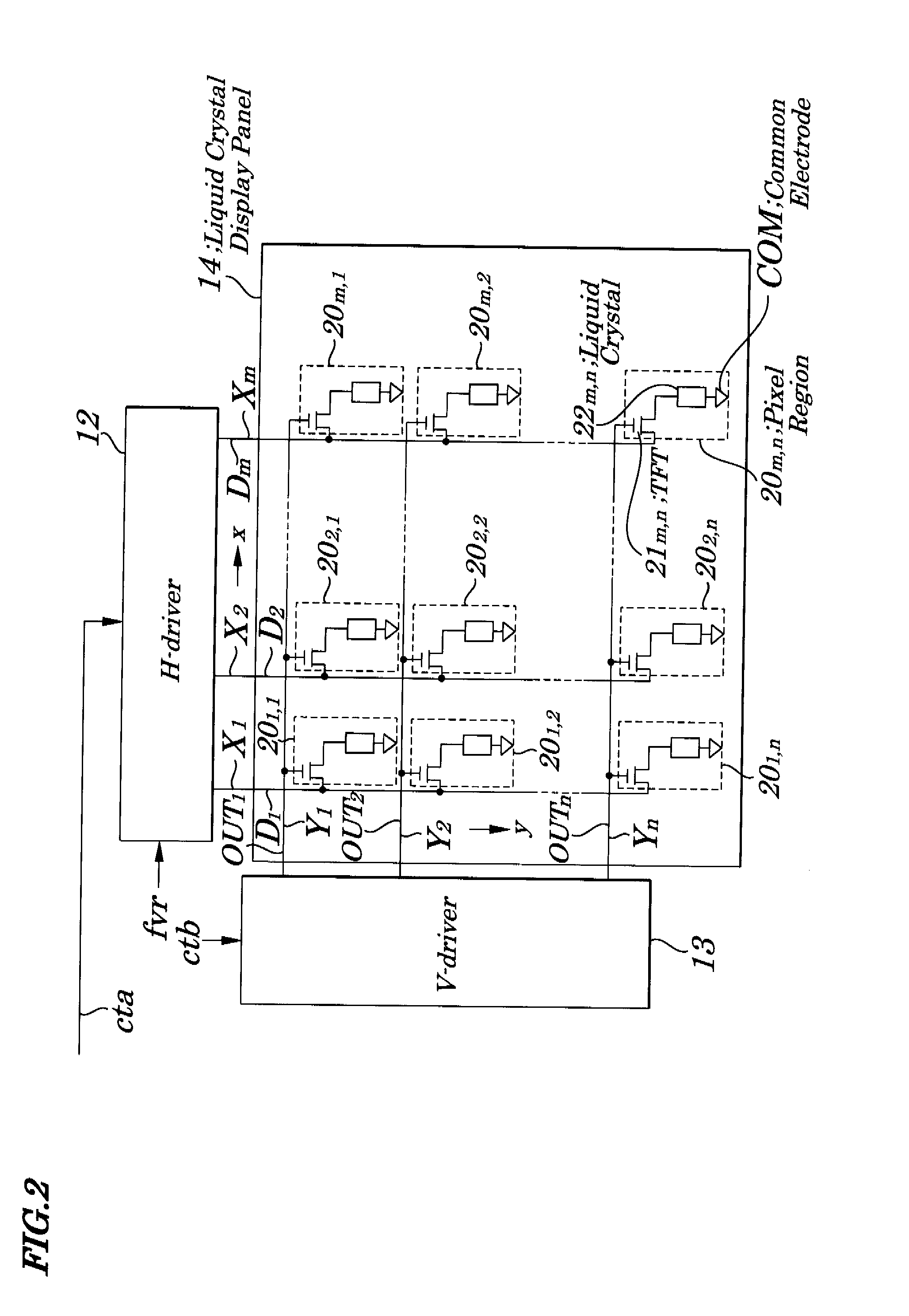 Liquid crystal display device, driving control circuit and driving method used in same device
