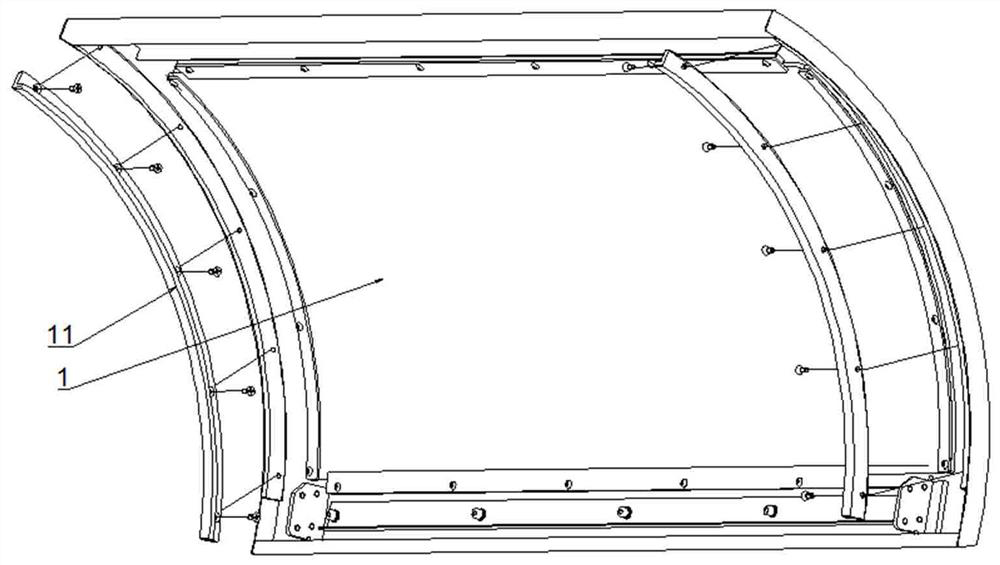 Arc-shaped sliding door