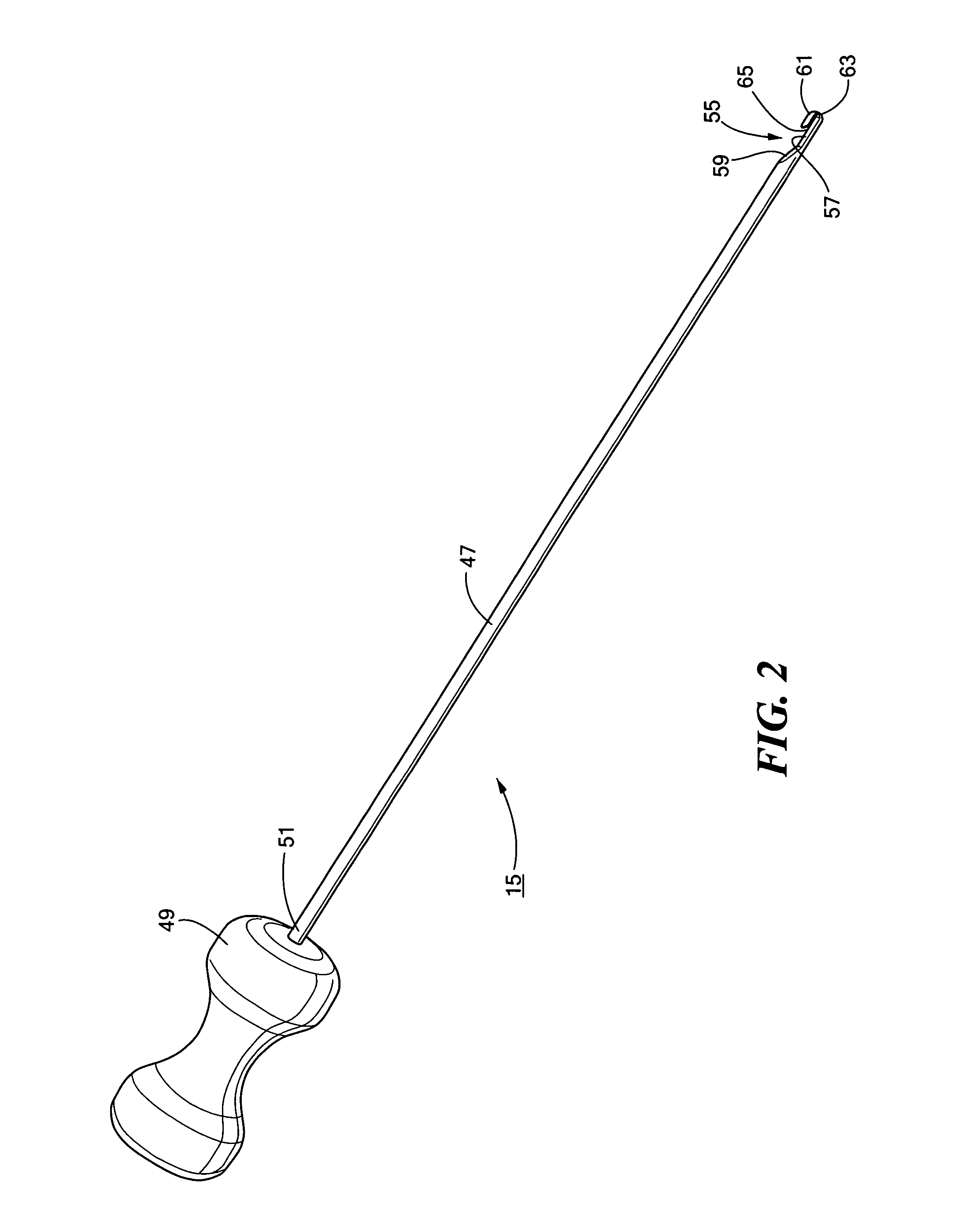 Method for positioning a catheter guide element in a patient and kit for use in said method