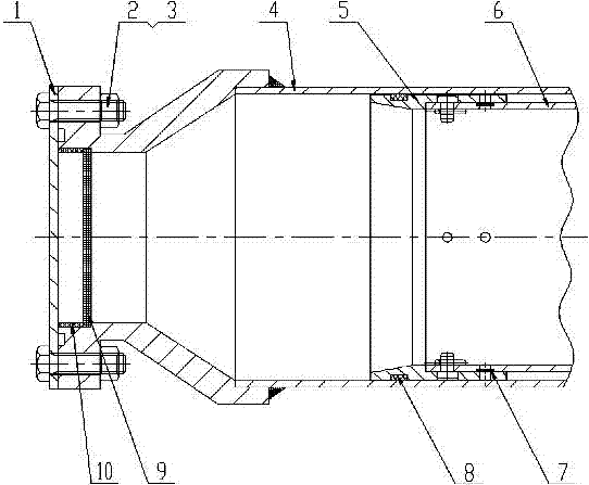 Self-filtration structure of aluminum alloy telescopic water pipe of fire truck