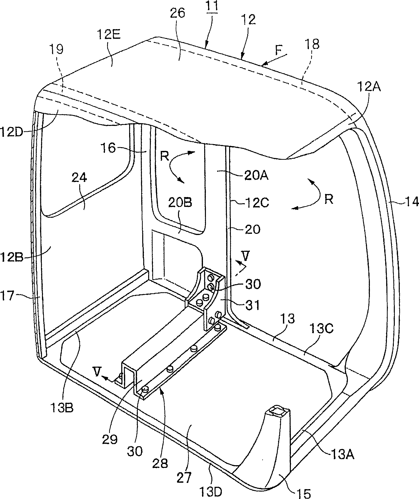 Cab of construction machinery