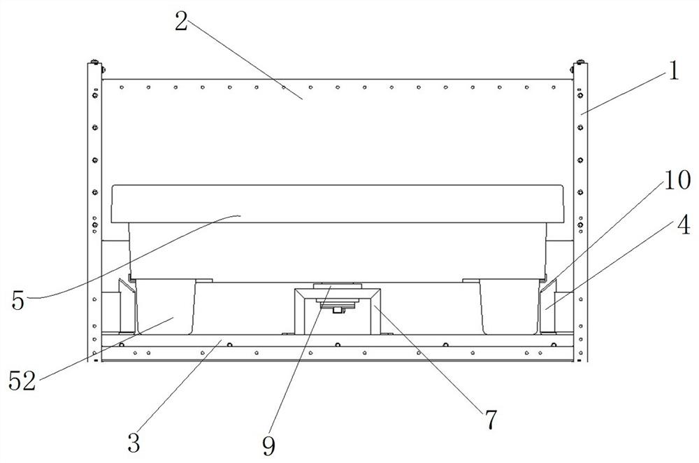 A charging device for a bottom plug-in battery box