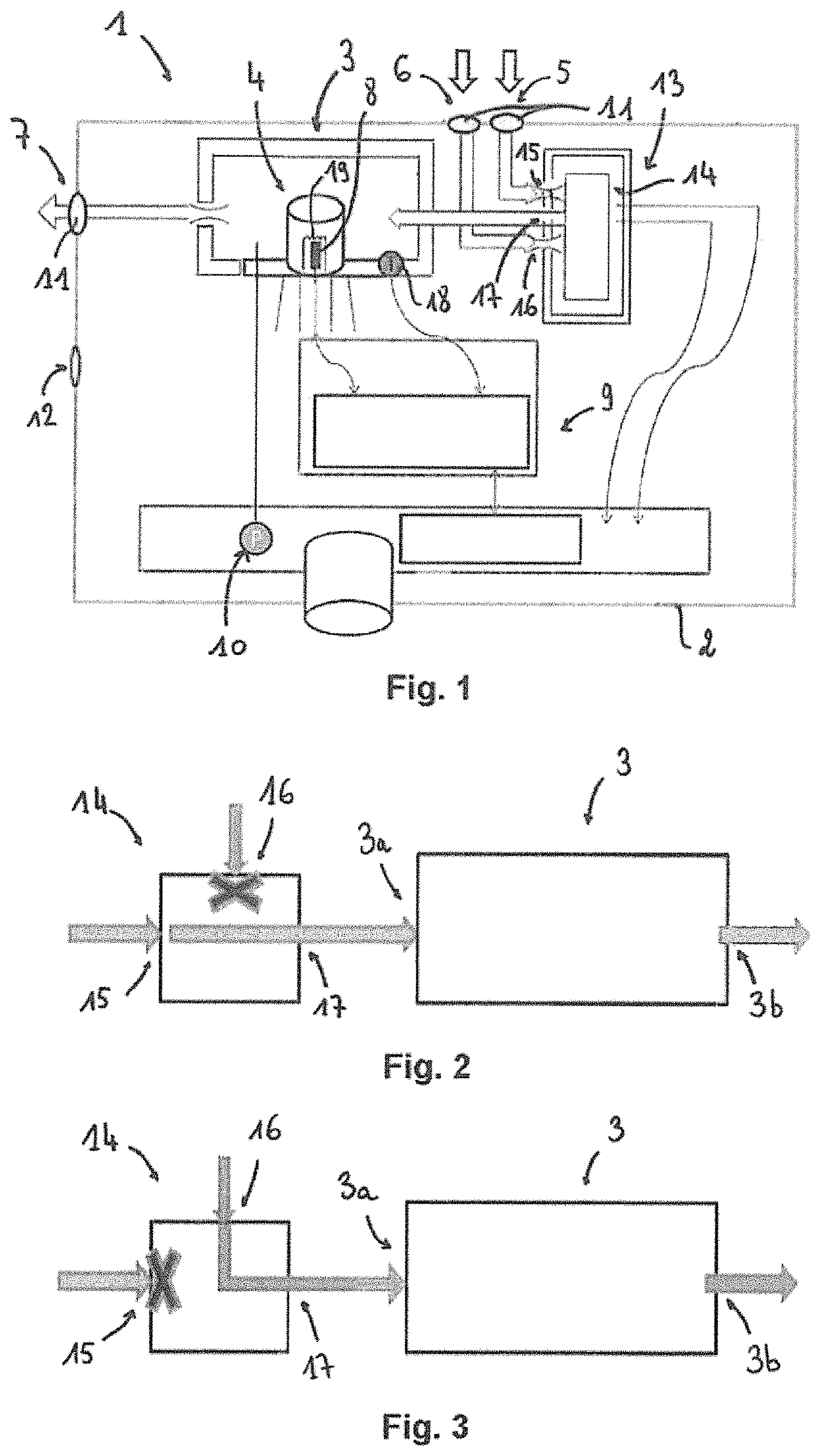 Device for measuring the amount of oxygen present in a gas, and air-separation module comprising such a measurement device