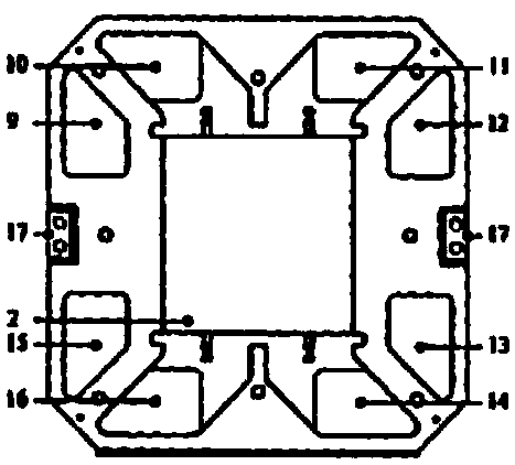 Filter press device for electroplating metal from solutions, which is formed by separating elements formed by ion-exchange membranes, forming a plurality of anolyte and catholyte chambers, the electrodes being connected in series with automatic detachment of the metallic product