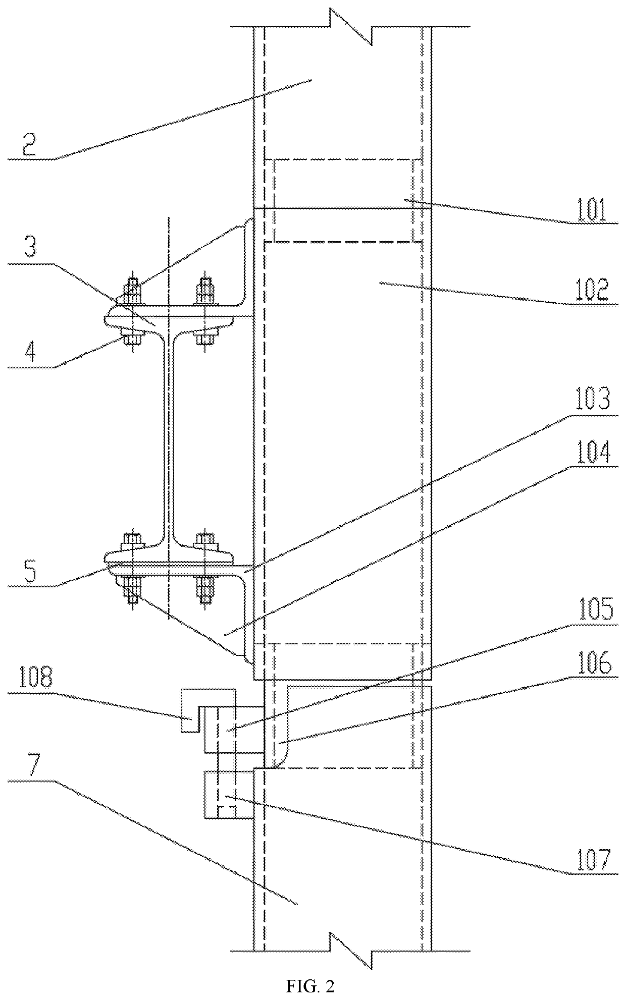 Cageway connecting device and connecting method thereof