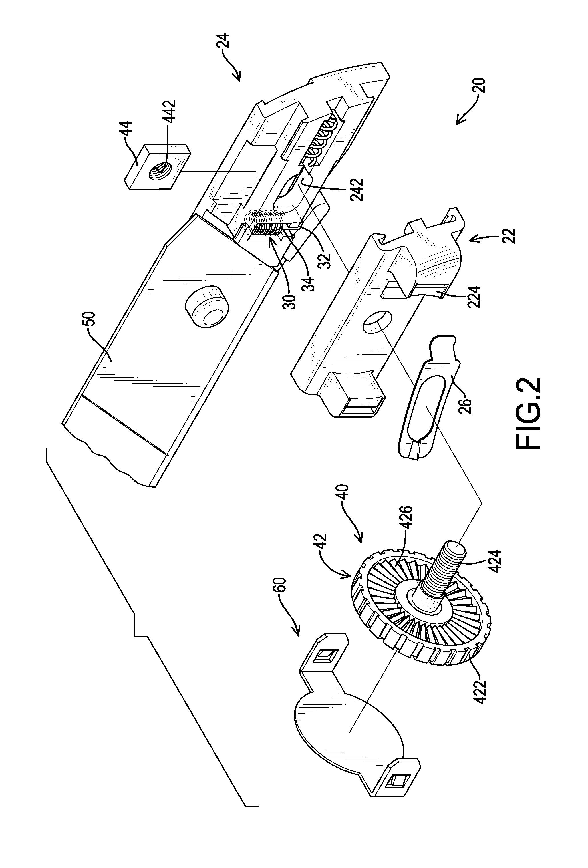 Cutter assembly having dual locking effect