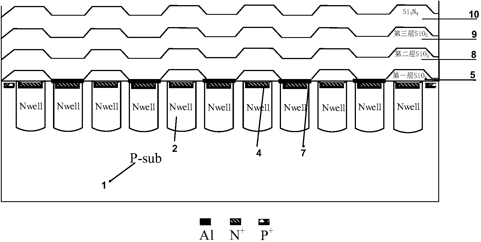 Silica-based uniwafer optoelectronic integration receiving chip used for automatic electricity meter reading system