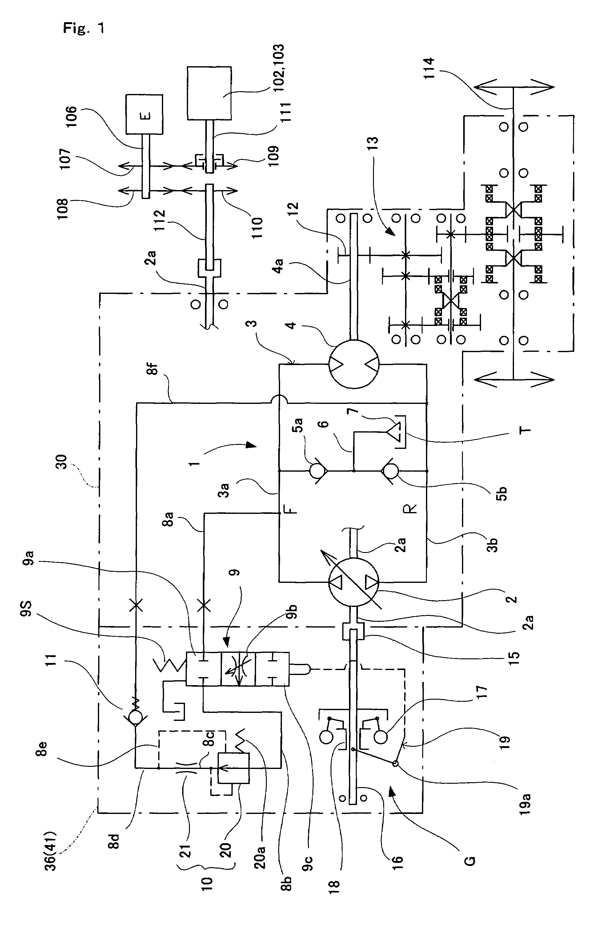 Load controller for hydrostatic transmission in work vehicles