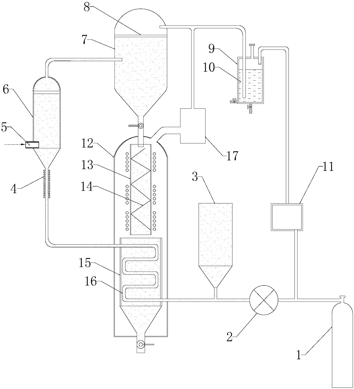 Graphite purifying device and method