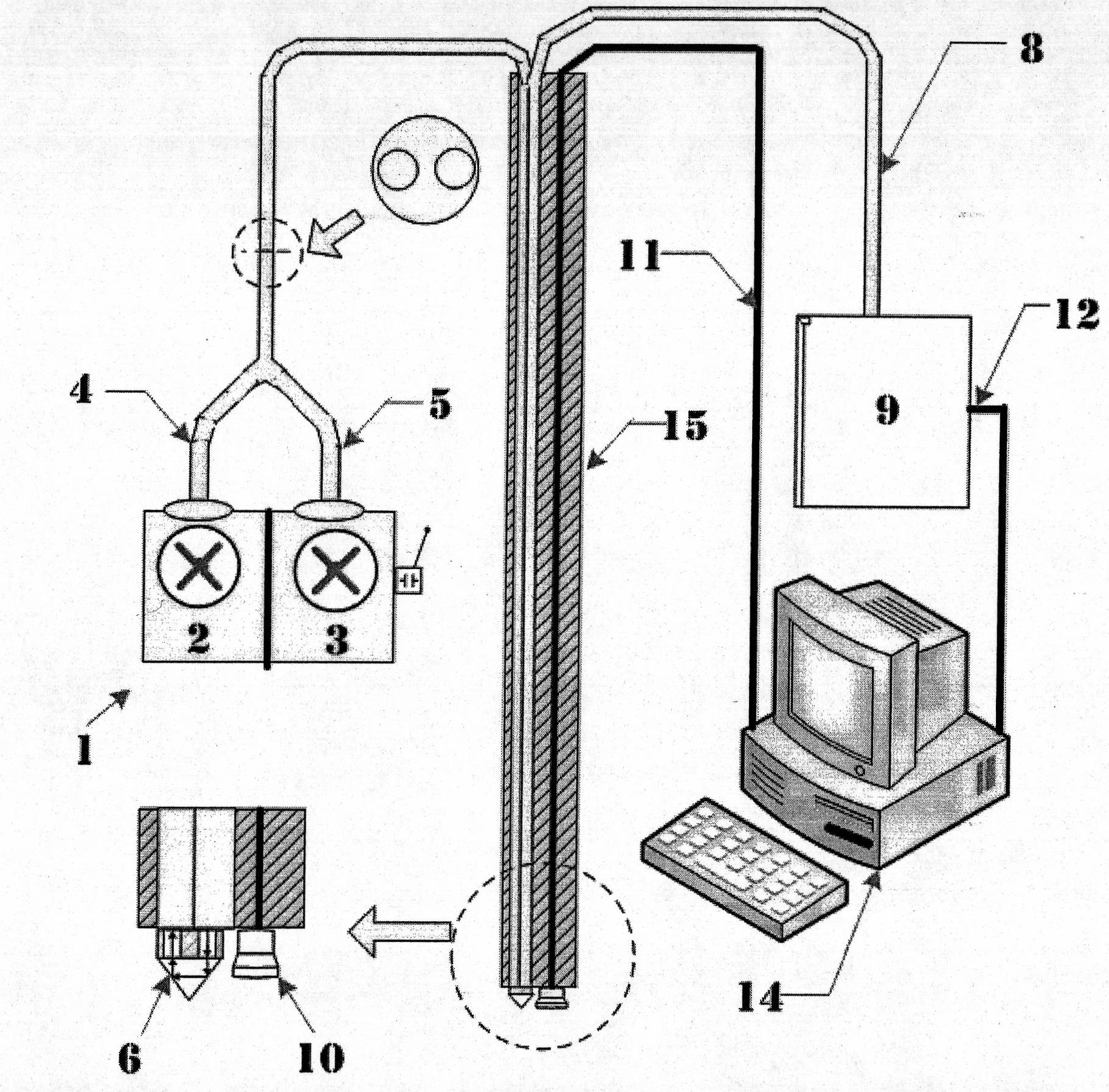 Device for noninvasively detecting property of stomach tissue