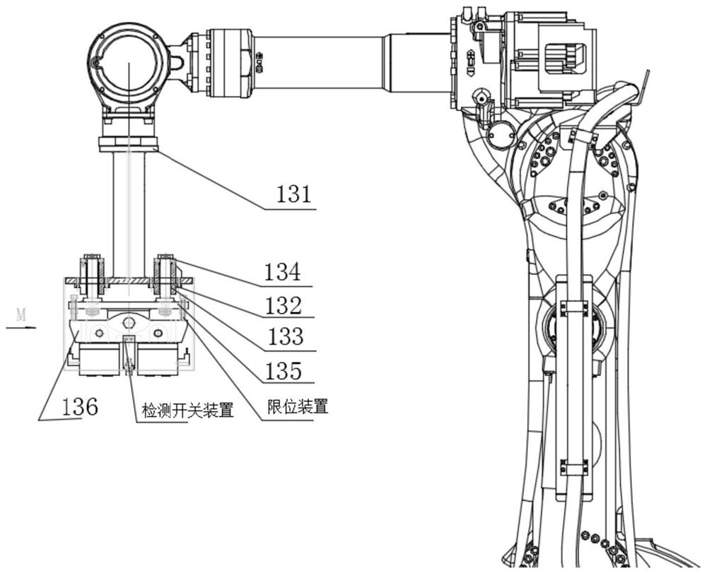 Guide arm automatic grinding system and automatic grinding method
