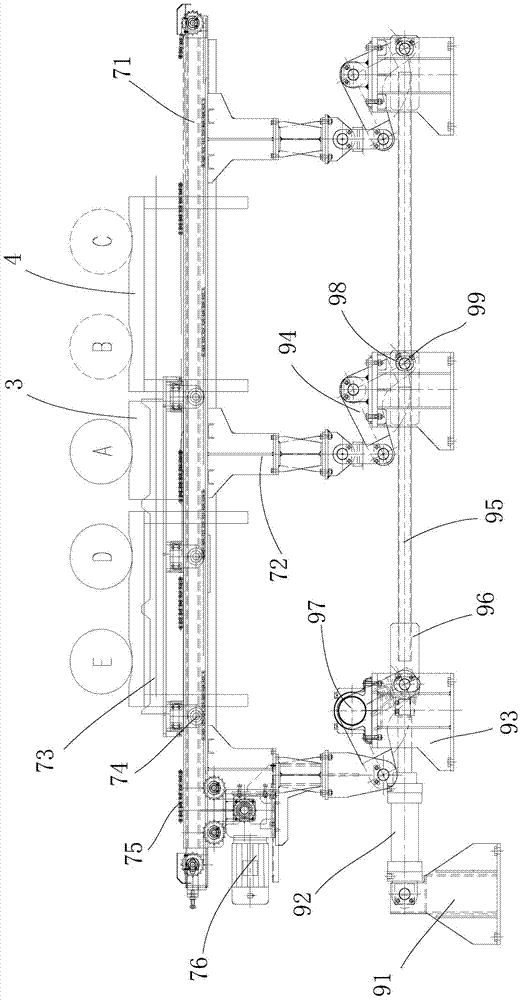 Temperature-controlled rolling line for large-sized and medium-sized rolled workpieces and temperature-controlled rolling process