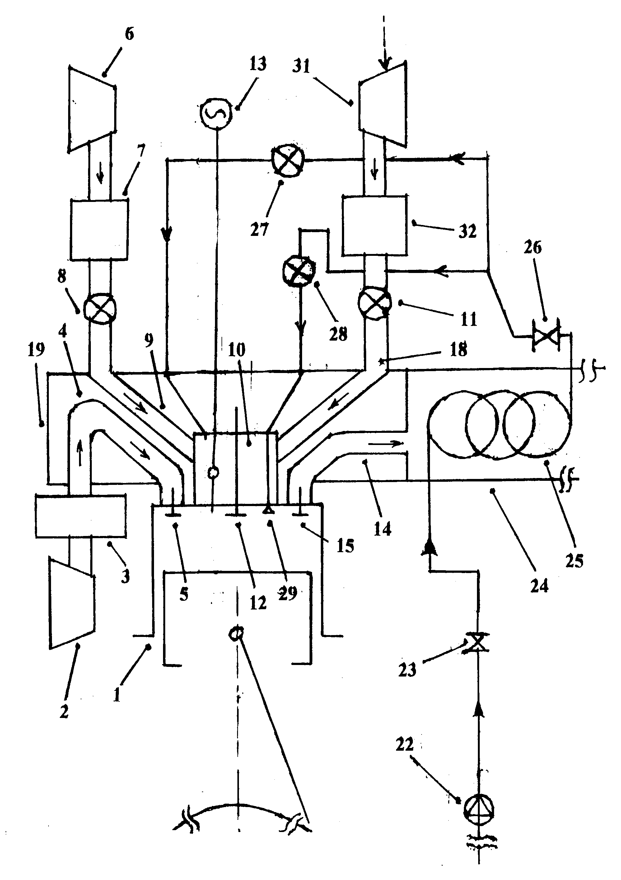 High pressure engine master device for purification and ultramicro emission of various low calorific value waste liquor and gases