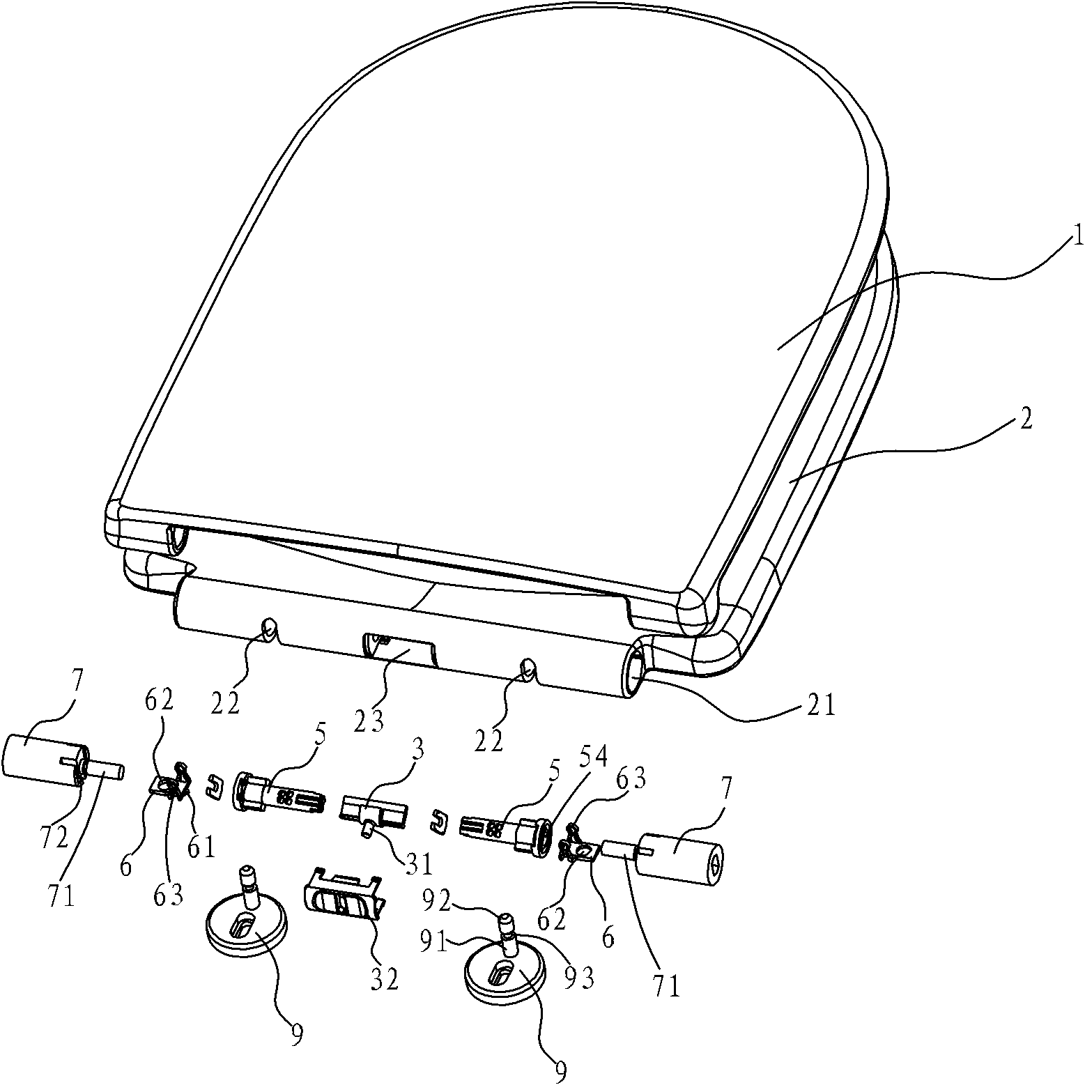 Fast-assembled closestool cover plate