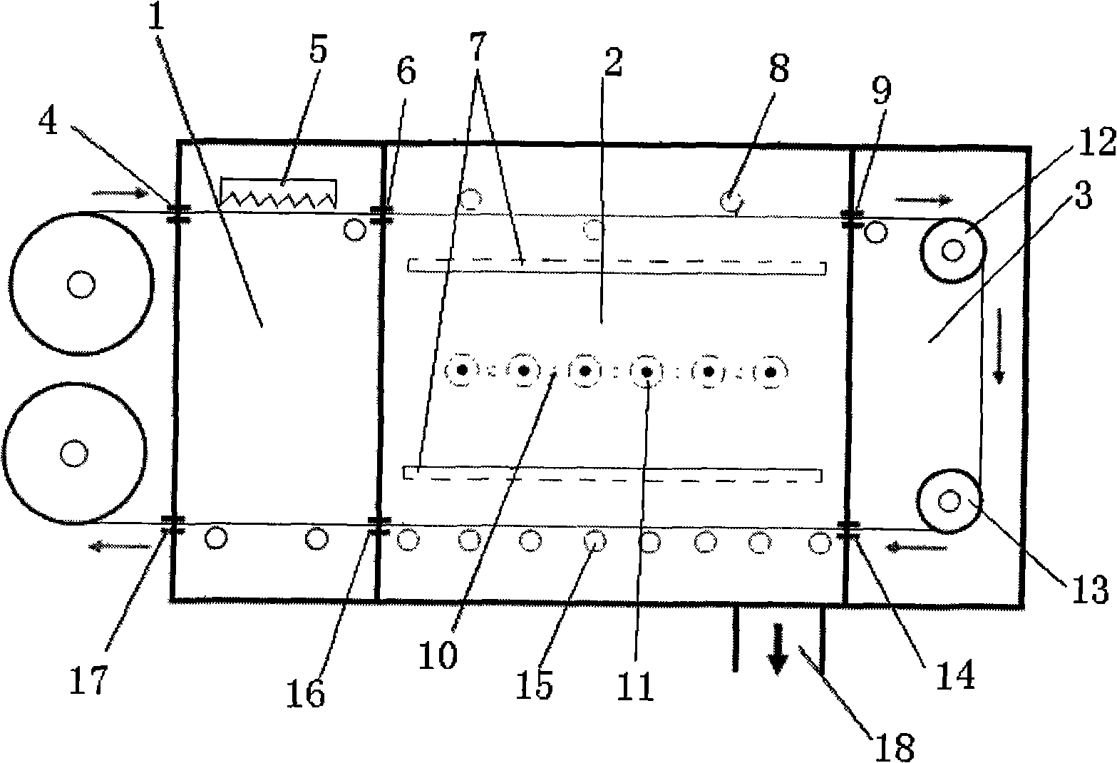 Process and device for coating steel strip through ECR microwave plasma chemical vapor deposition