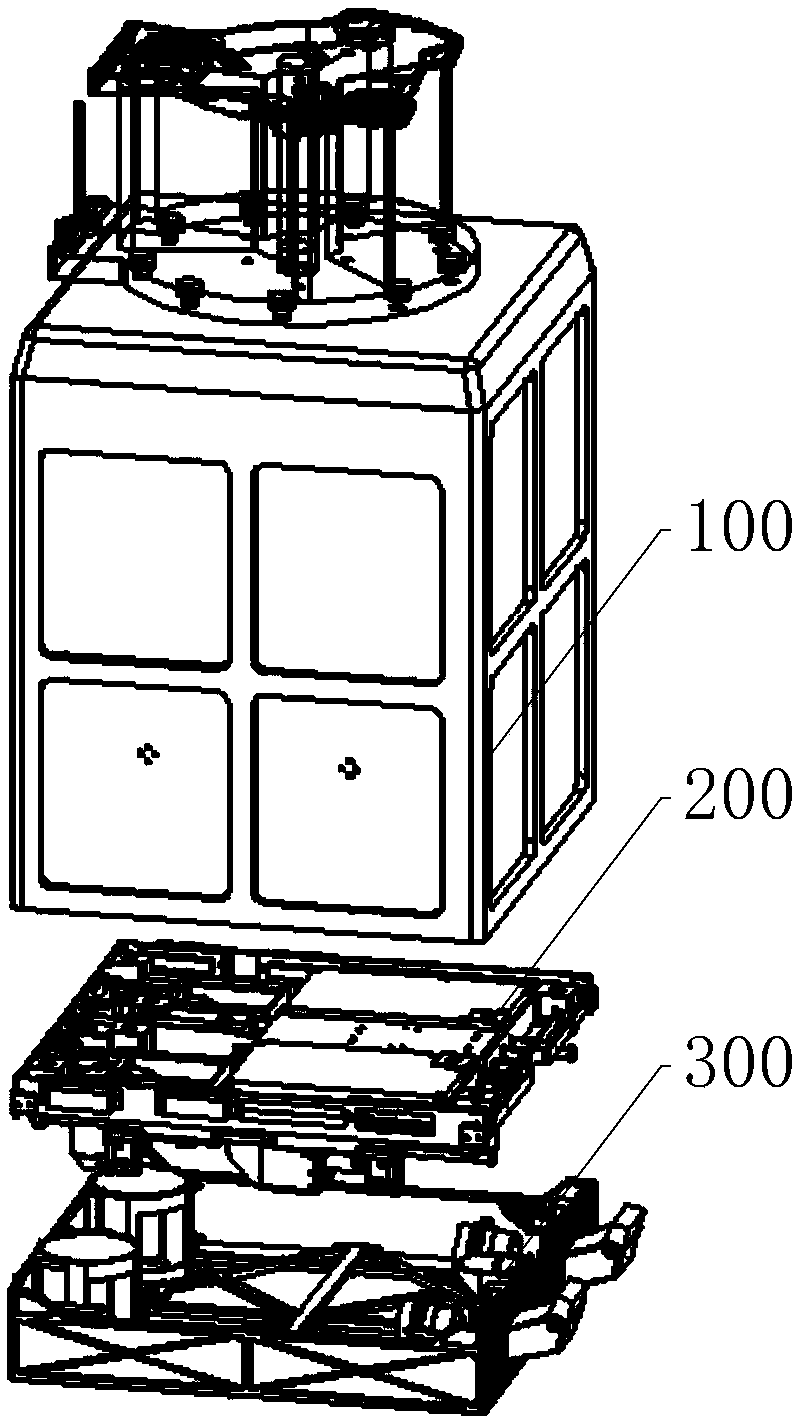 A space load docking locking interface device for realizing emergency unlocking and locking indication