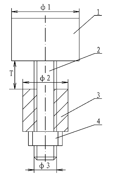 Self-supporting friction stir welding method with unequal diameters of upper and lower shaft shoulders and stirring head thereof