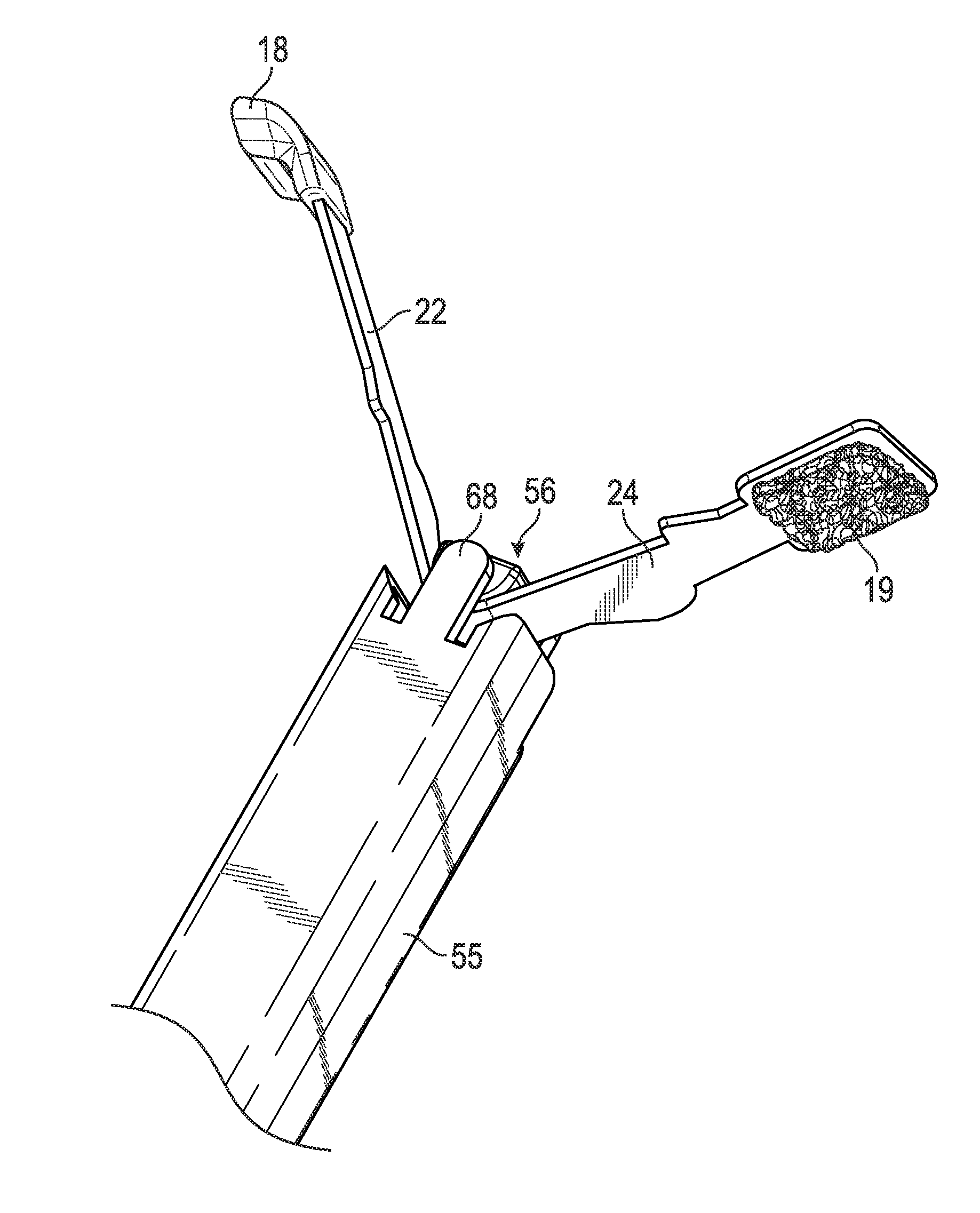 Insertion tool and insertion method for arterial tamponade device