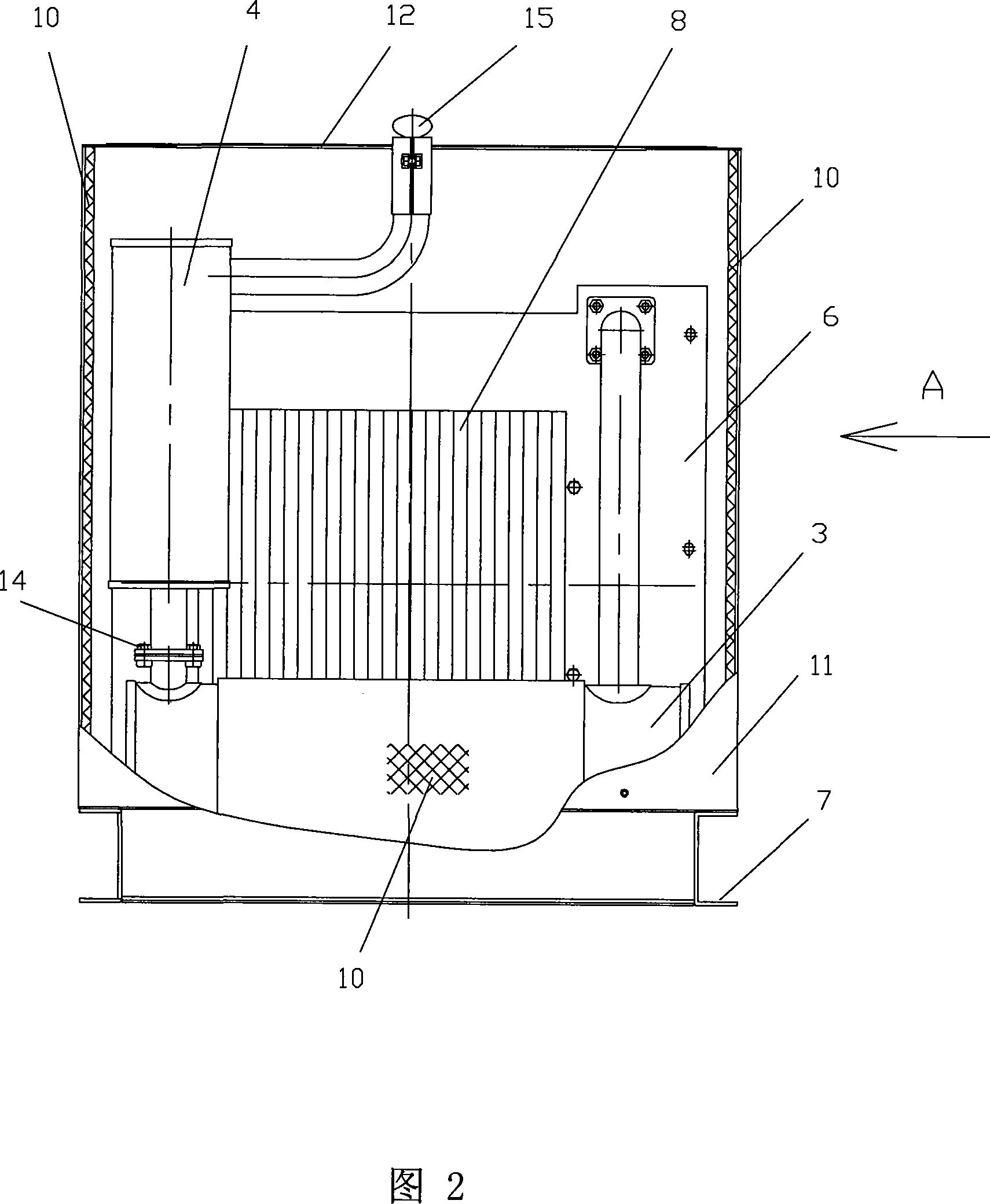 Exhaust silencing system for static generator set