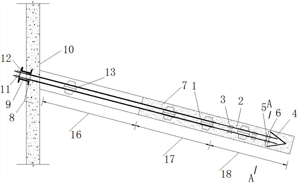 Pulling and pressing combined bearing manner large-tonnage anchor cable and manufacturing and installing method