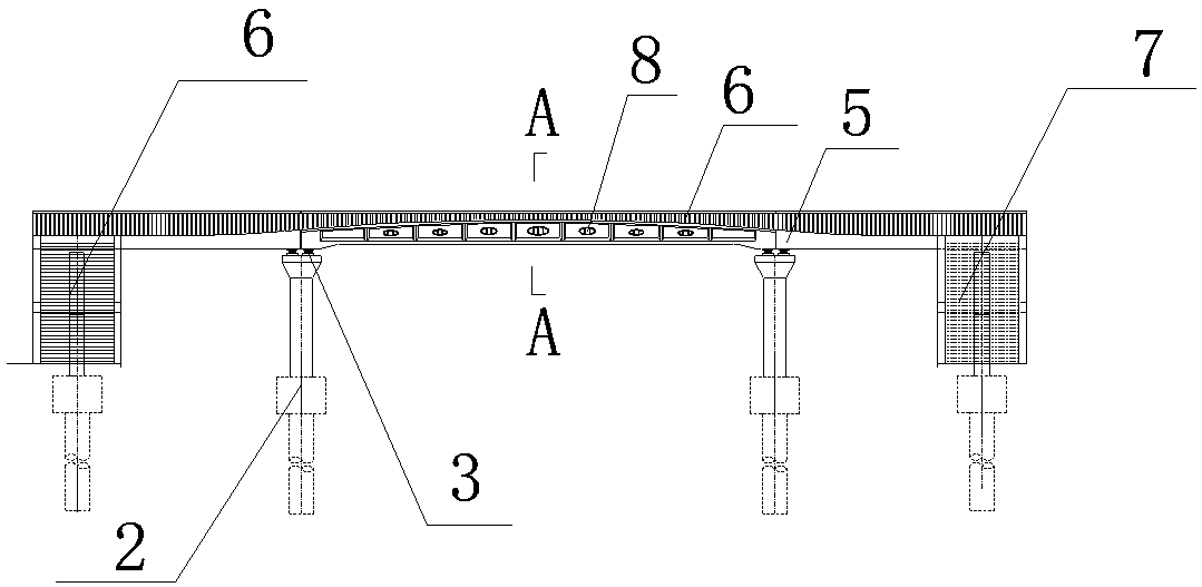 Prestress gradient section UHPC beam bridge