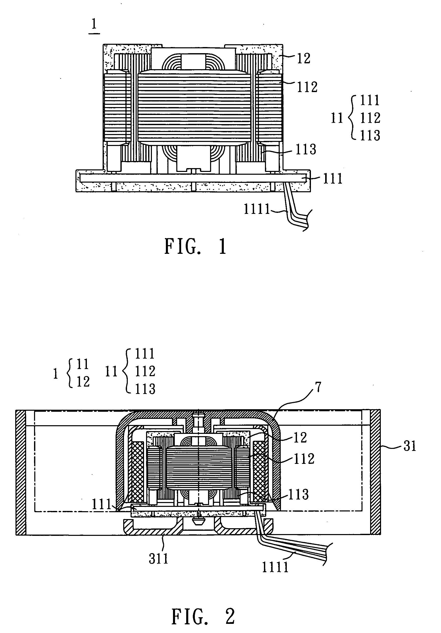 Stator structure and manufacturing method thereof