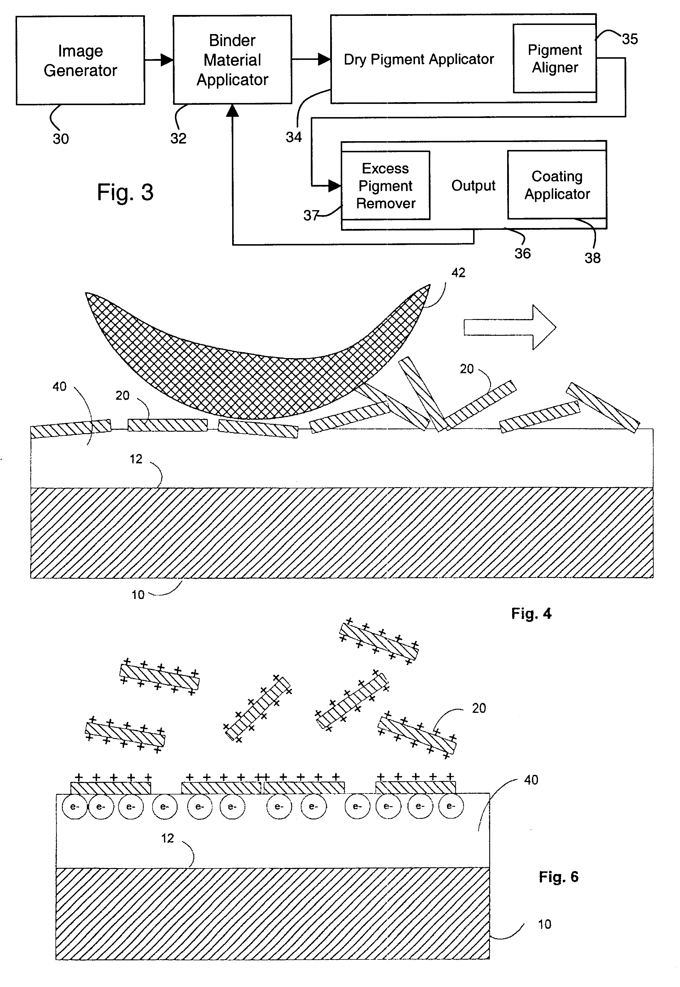 Apparatus for producing multi-color images on substrates using dry multi-colored cholesteric liquid crystal (CLC) pigment materials