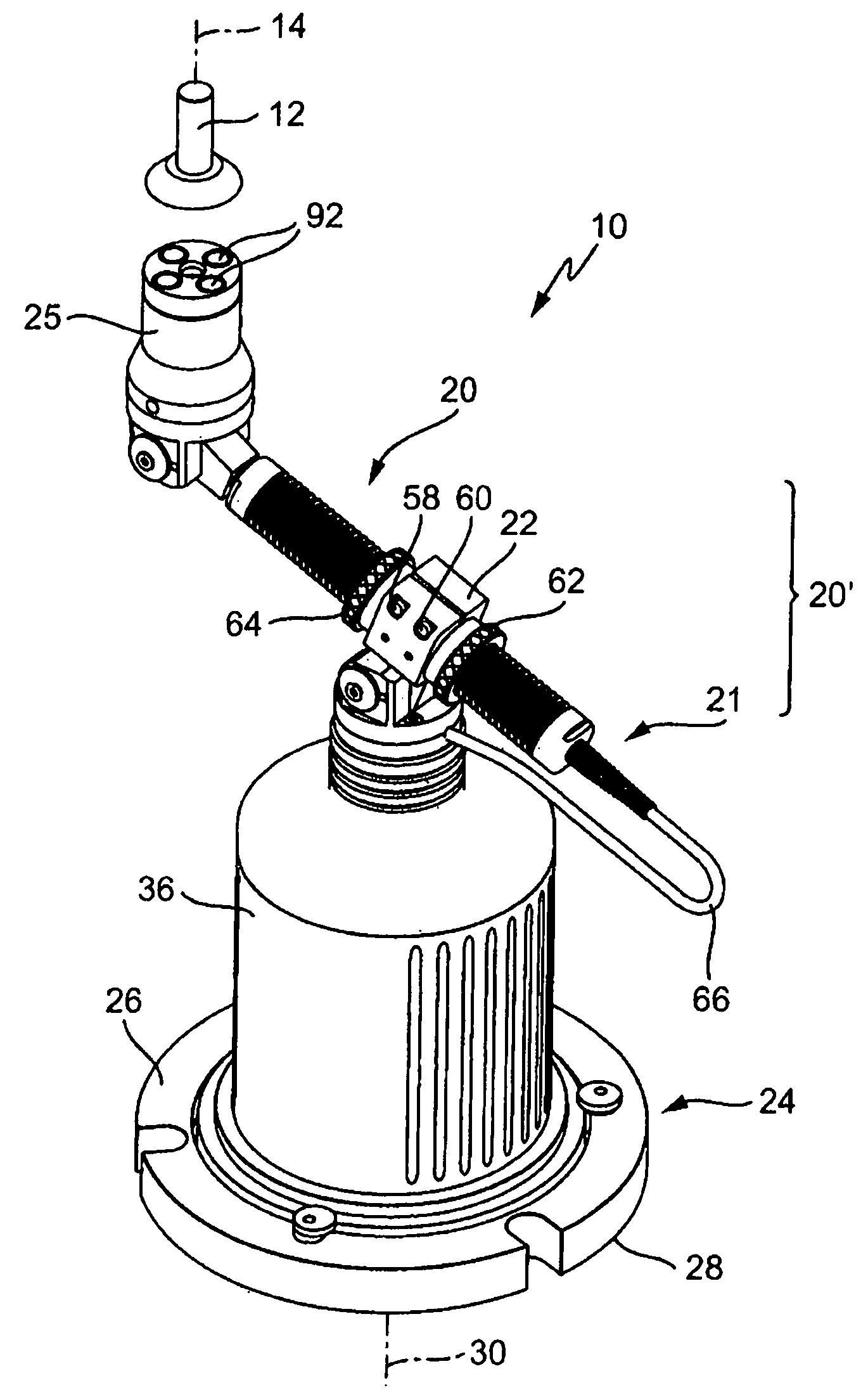 Device for examining the precision of a circular path which is to be executed by a working spindle
