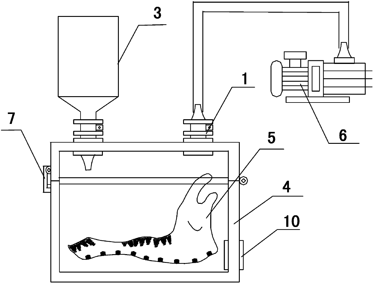 Modeling method of jawbone osteoporosis in-vitro model and vacuum decalcification auxiliary device thereof