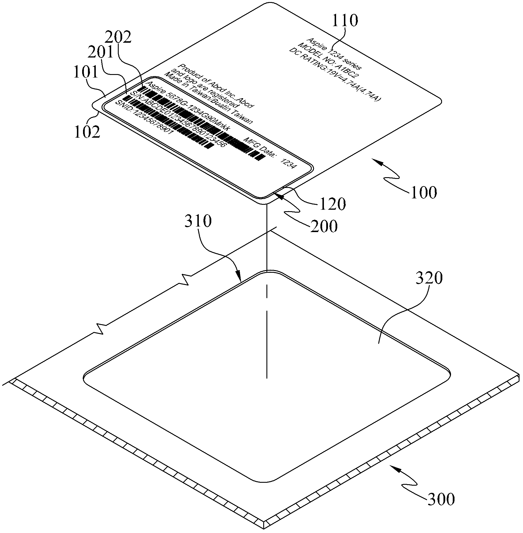 Label structure and attaching method thereof