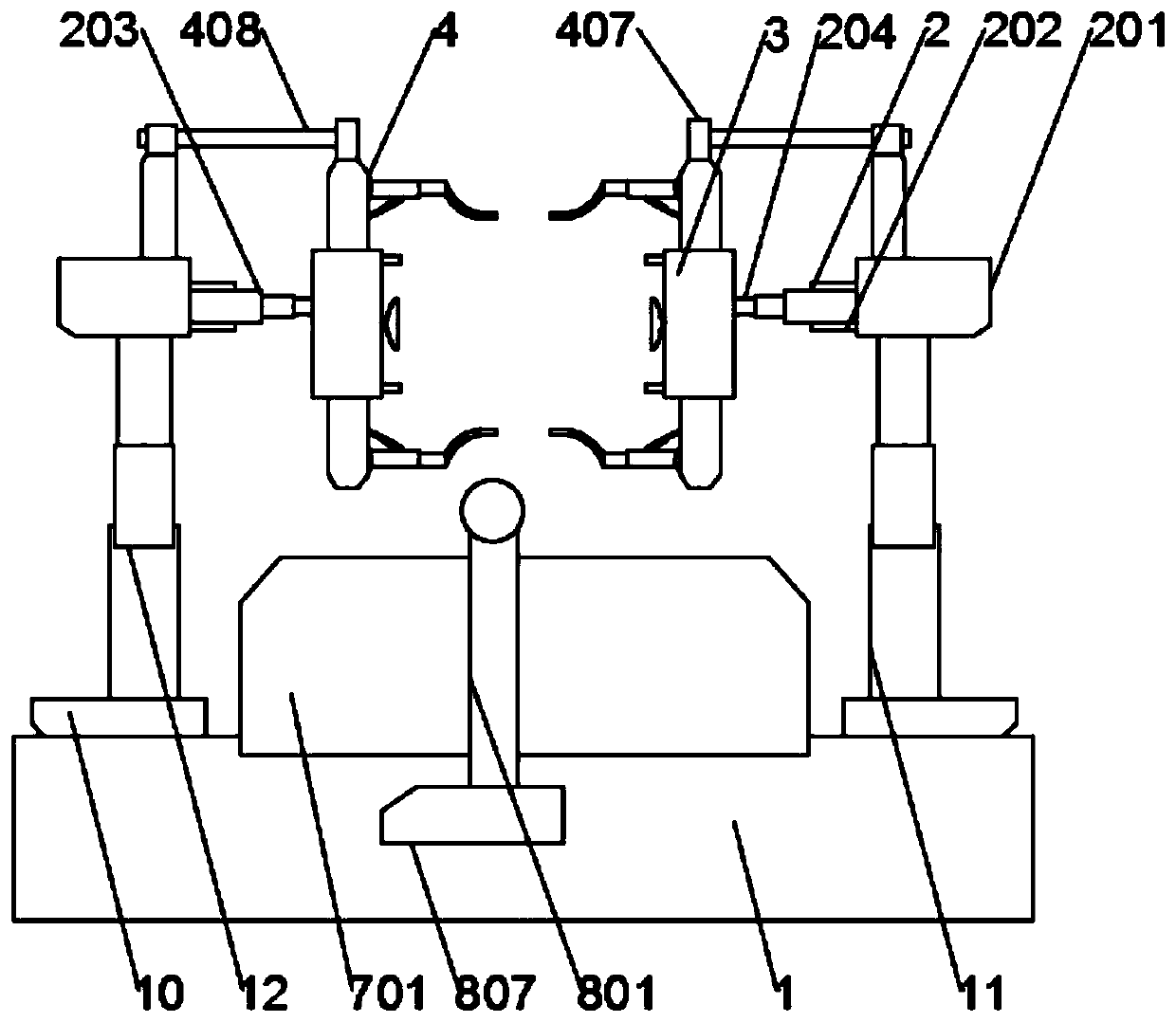 An easy-to-clamp subpackaging device for instrument lines used in automobile production