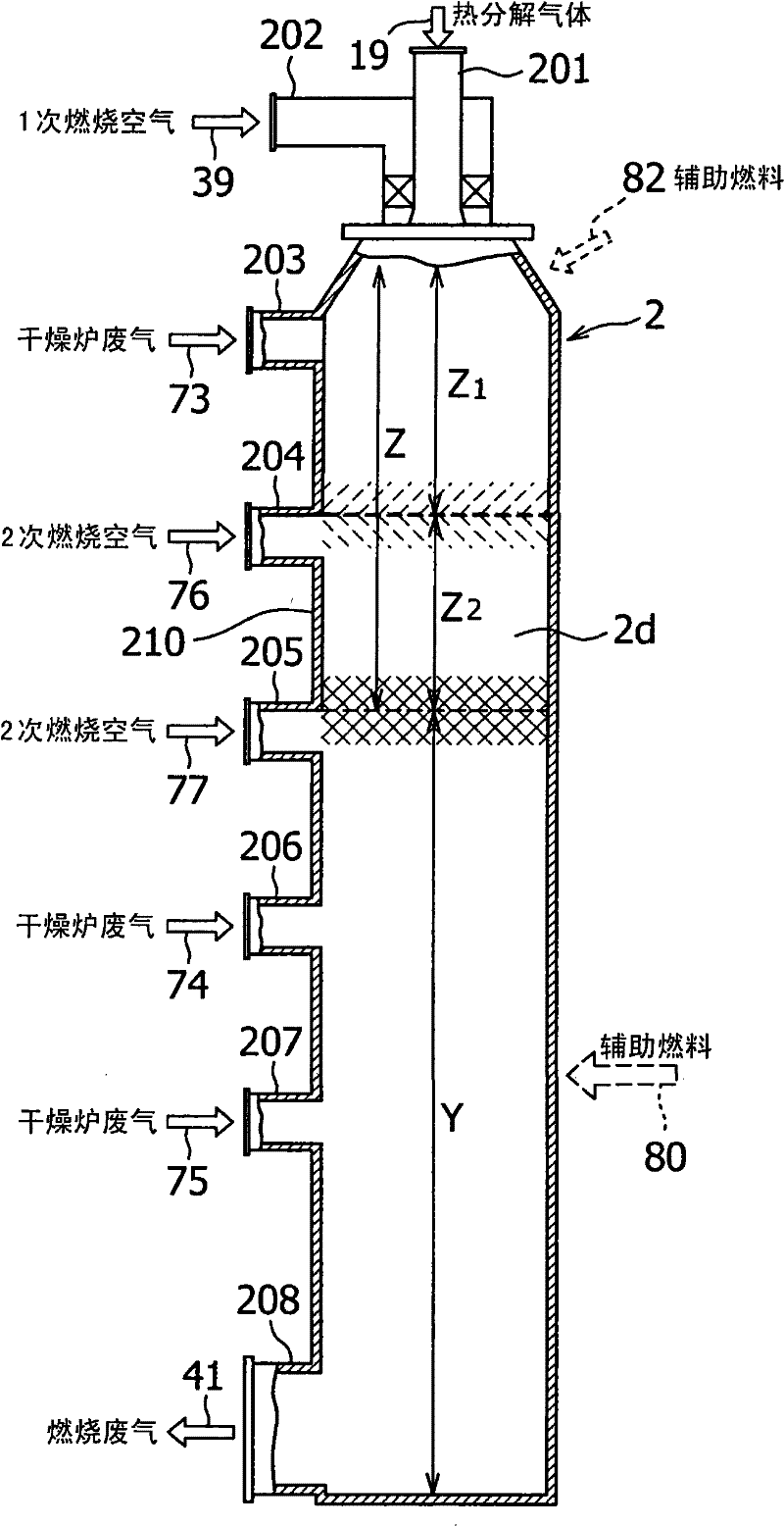 Heat decomposition gas processing method and apparatus of carbonization processing system containing water