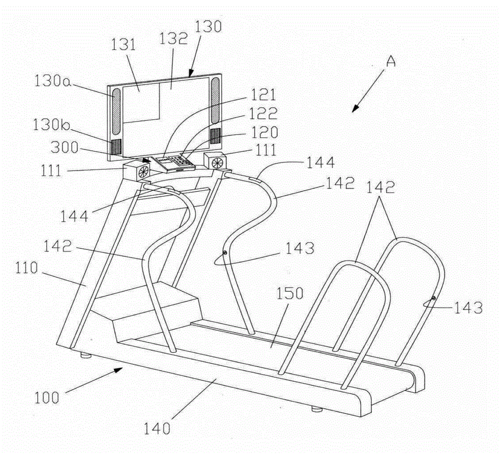 Treadmill having device for virtual walking course image and method for driving the treadmill