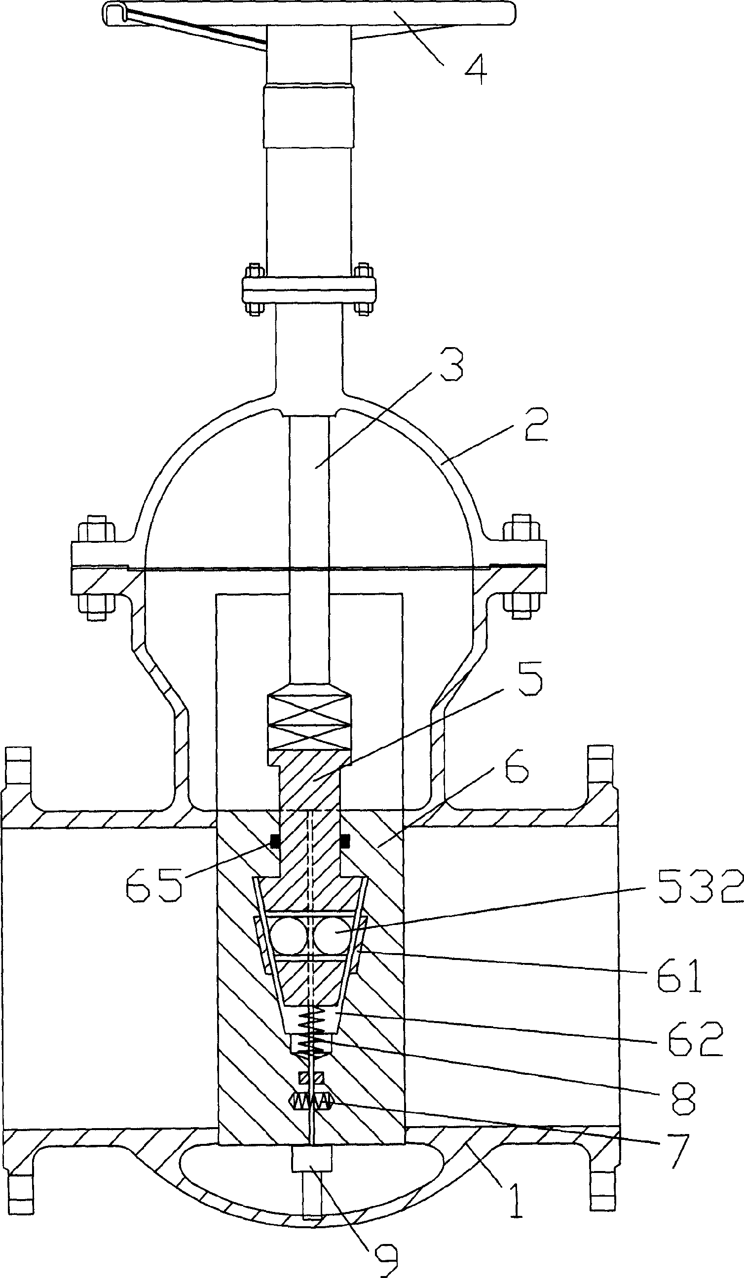 High-temperature high-pressure self-sealing gate valve with double flat shutter board