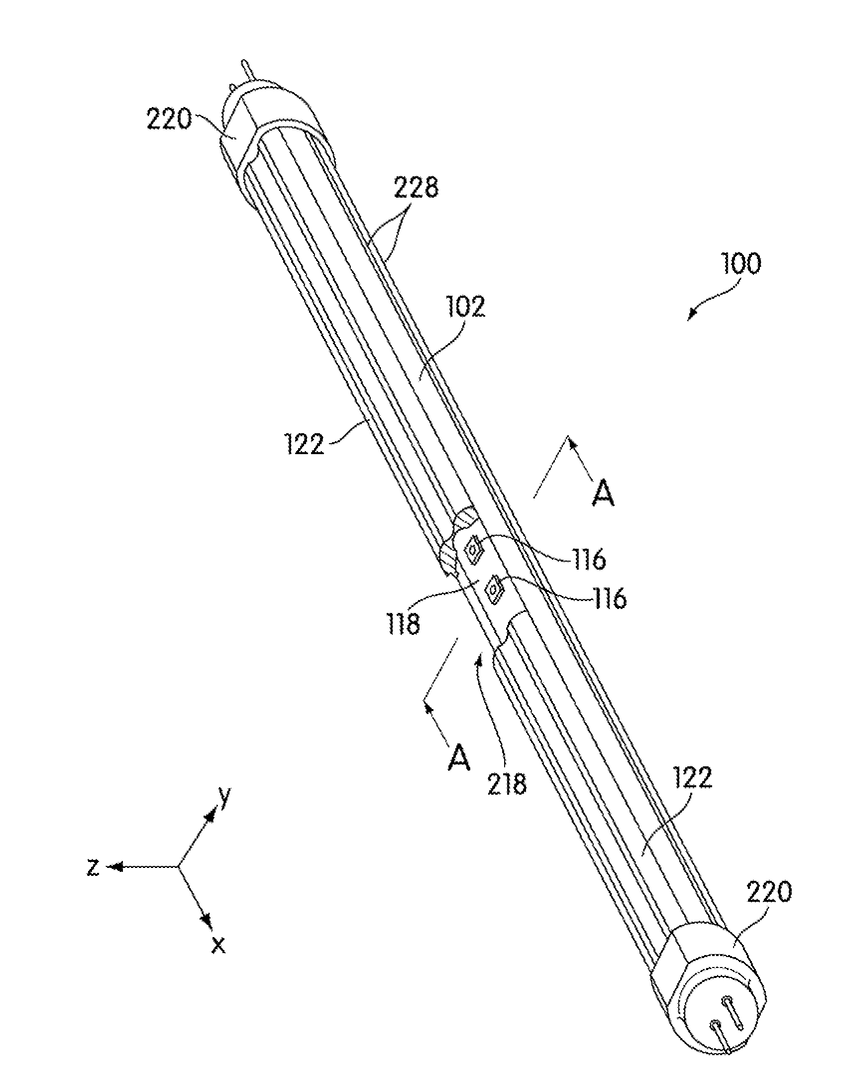 Light emitting diode based linear lamps