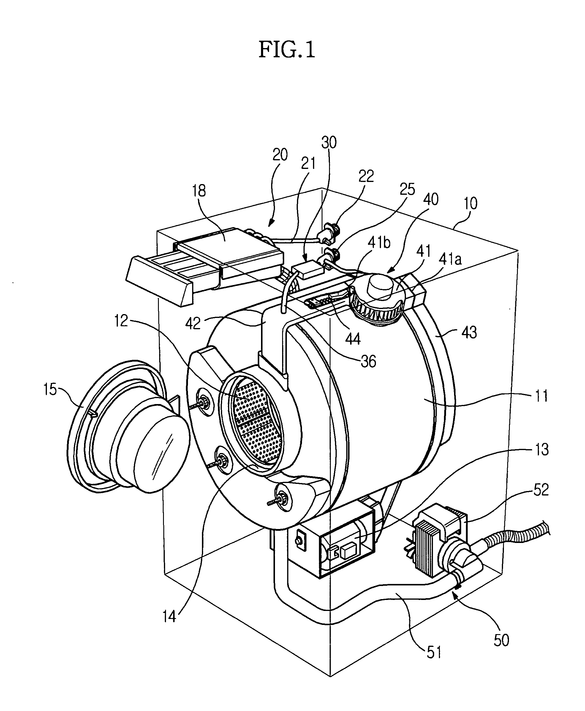Washing machine with steam generating device and method for controlling the same