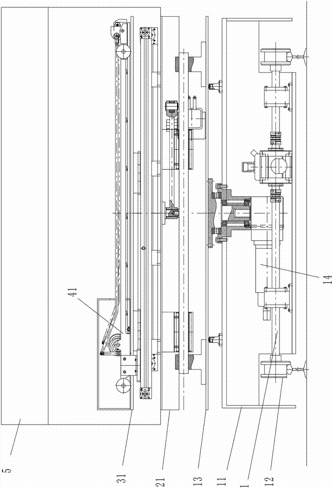 Automatic feeding and discharging vehicle for freeze-dried line