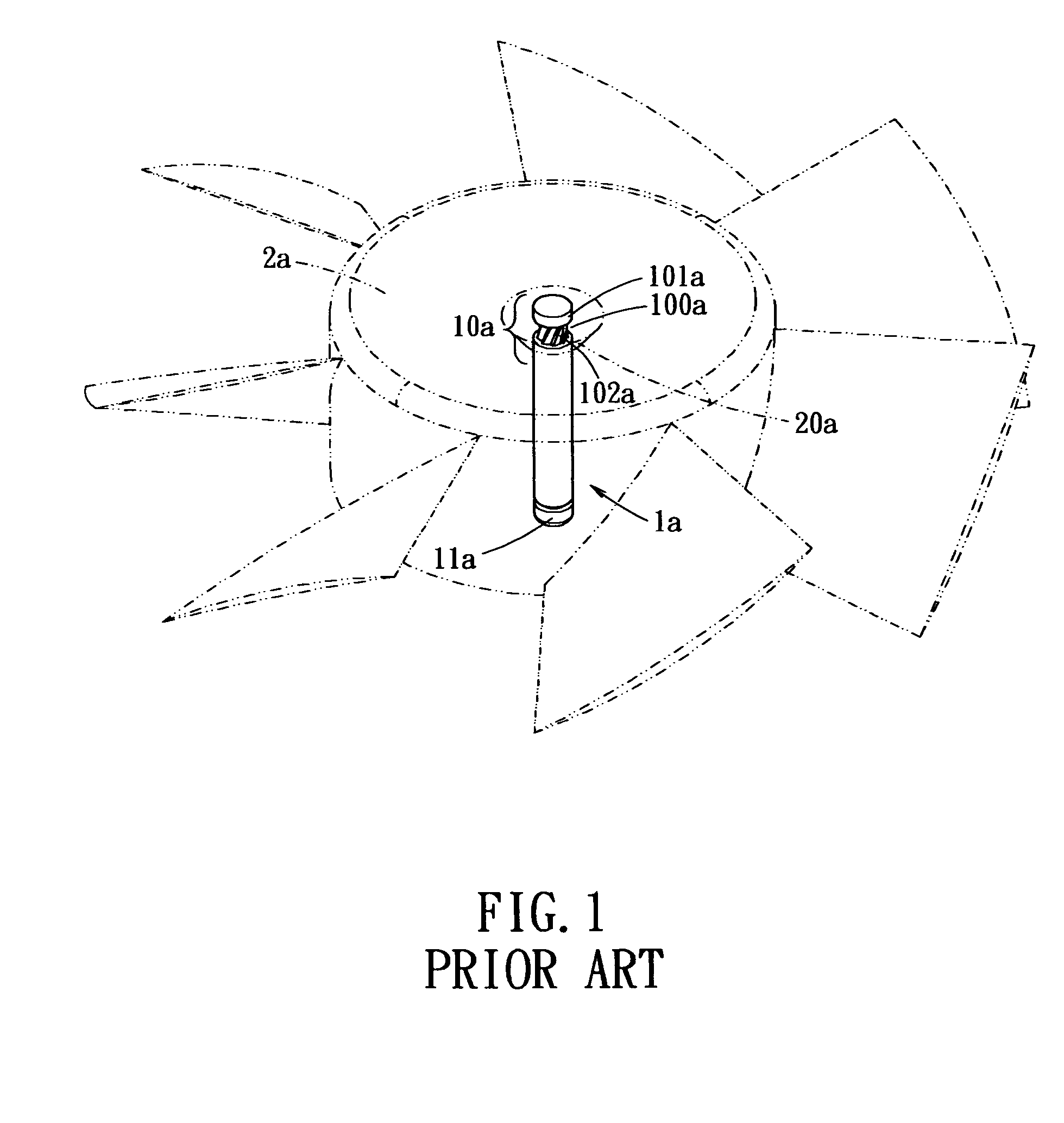 Shaft structure for cooling fan rotor