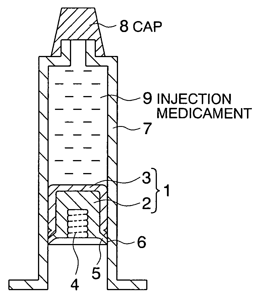 Piston for a syringe and a prefilled syringe using the same