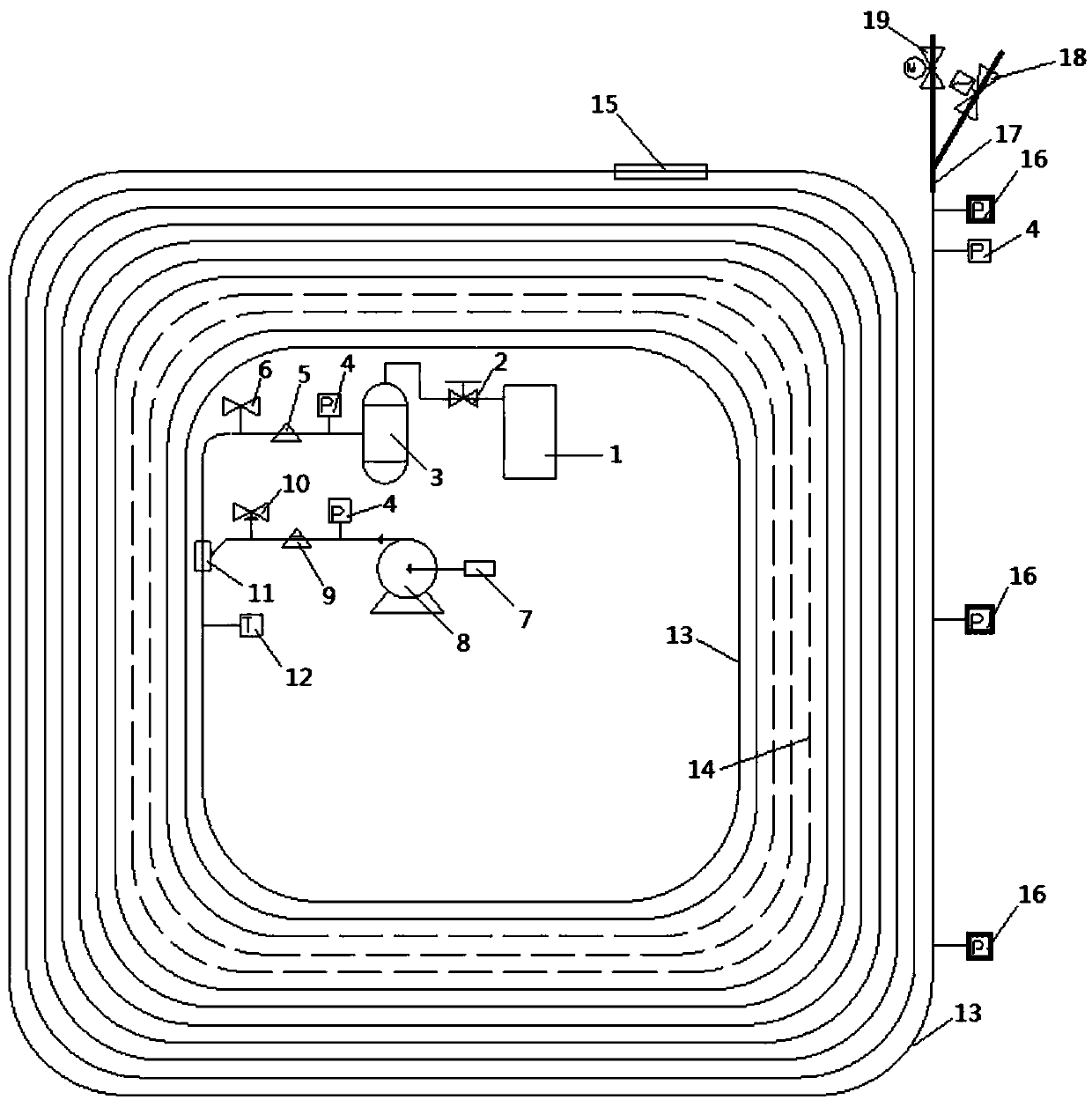 Experiment system for pipeline blockage detection with pressure wave method