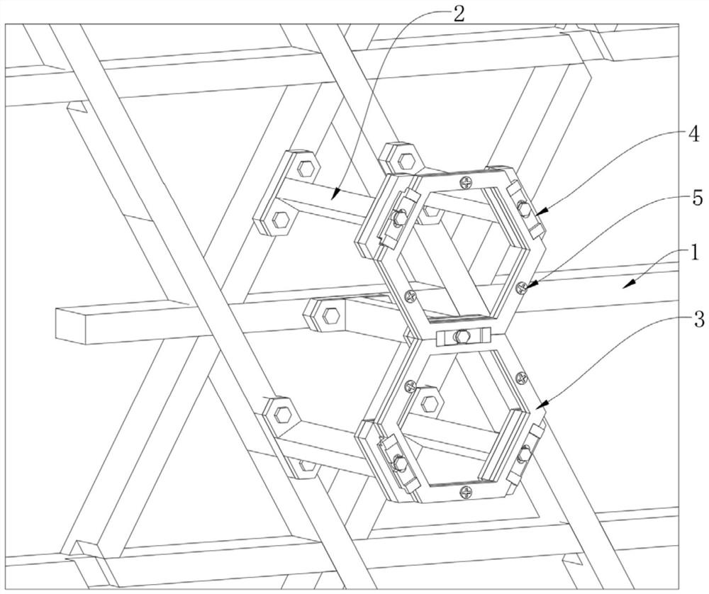 High-strength assembly type curved surface curtain wall structure