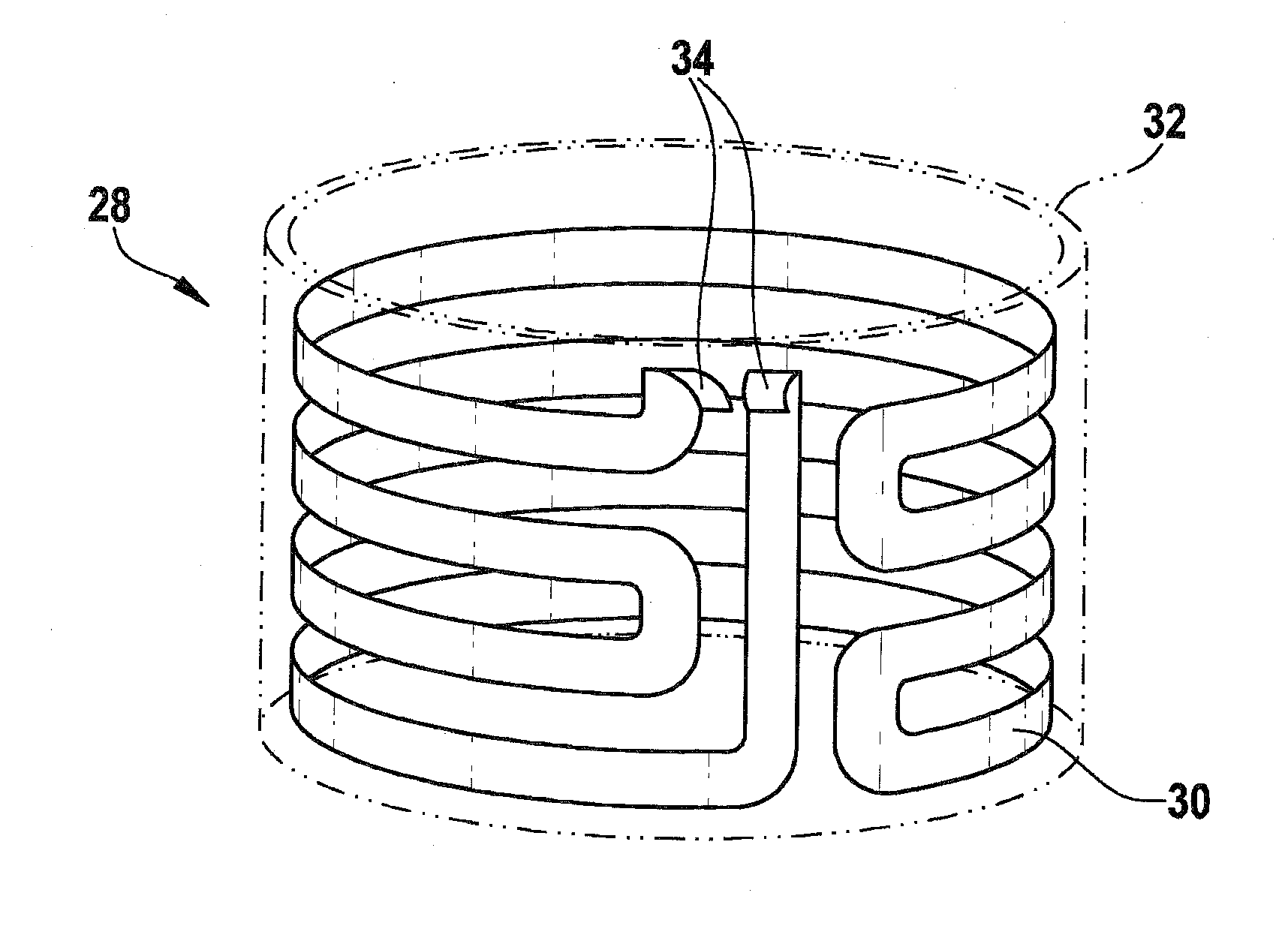 Filter device with a heater