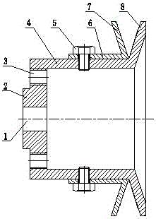 Tank-type-variable single-tank water pump pulley