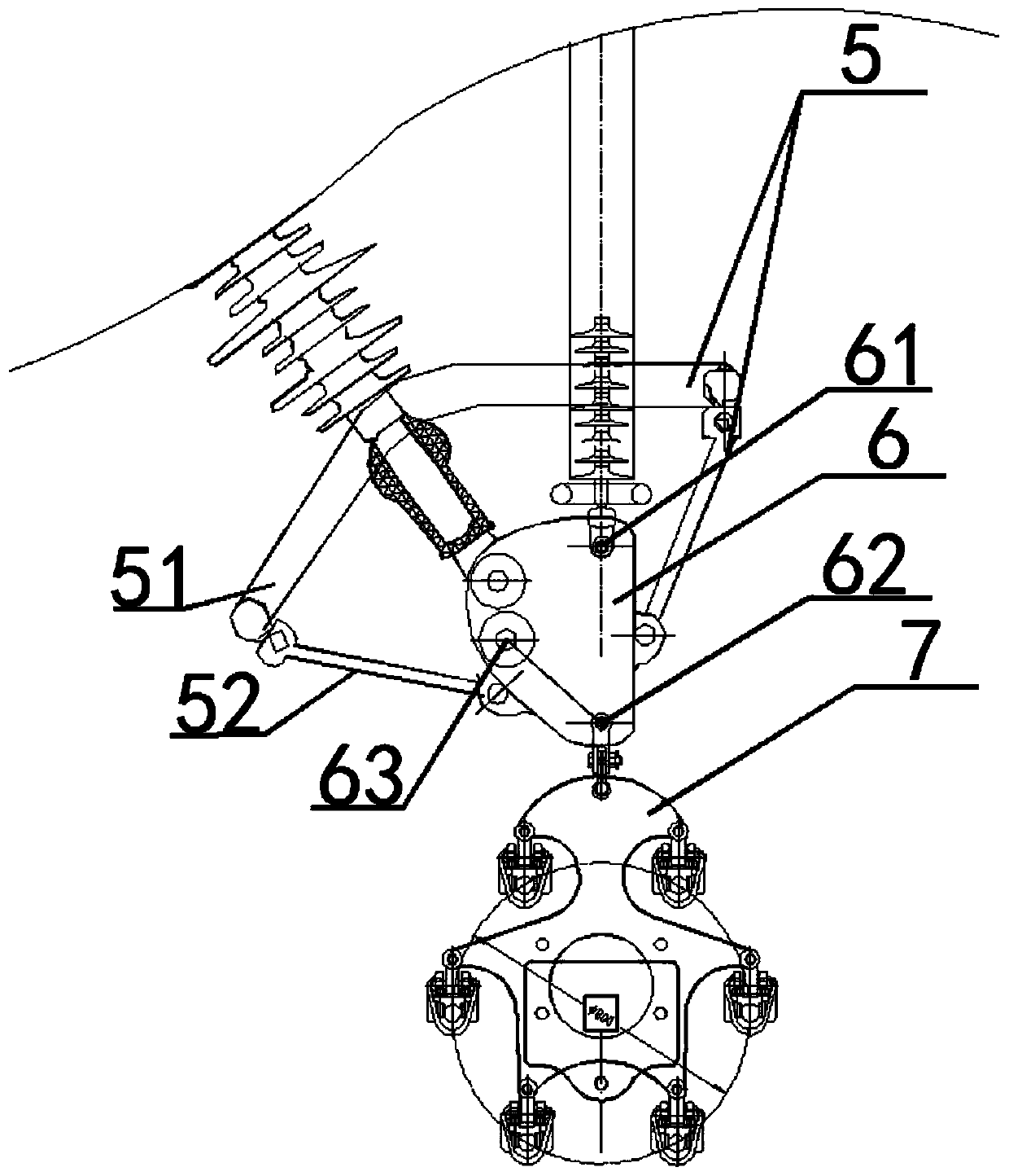 Half-V-shaped suspension string for preventing windage yaw
