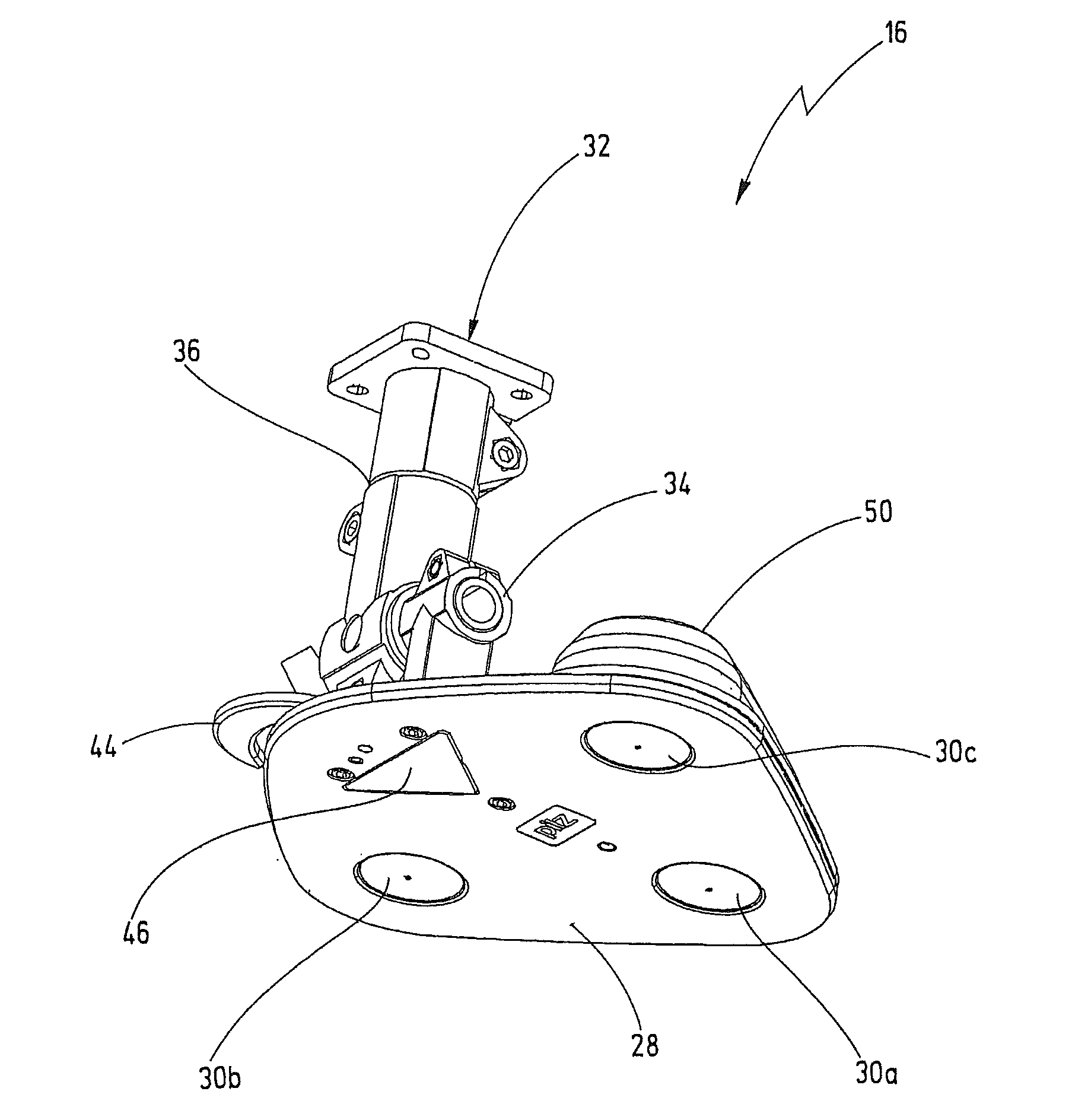 Camera system for monitoring a space area
