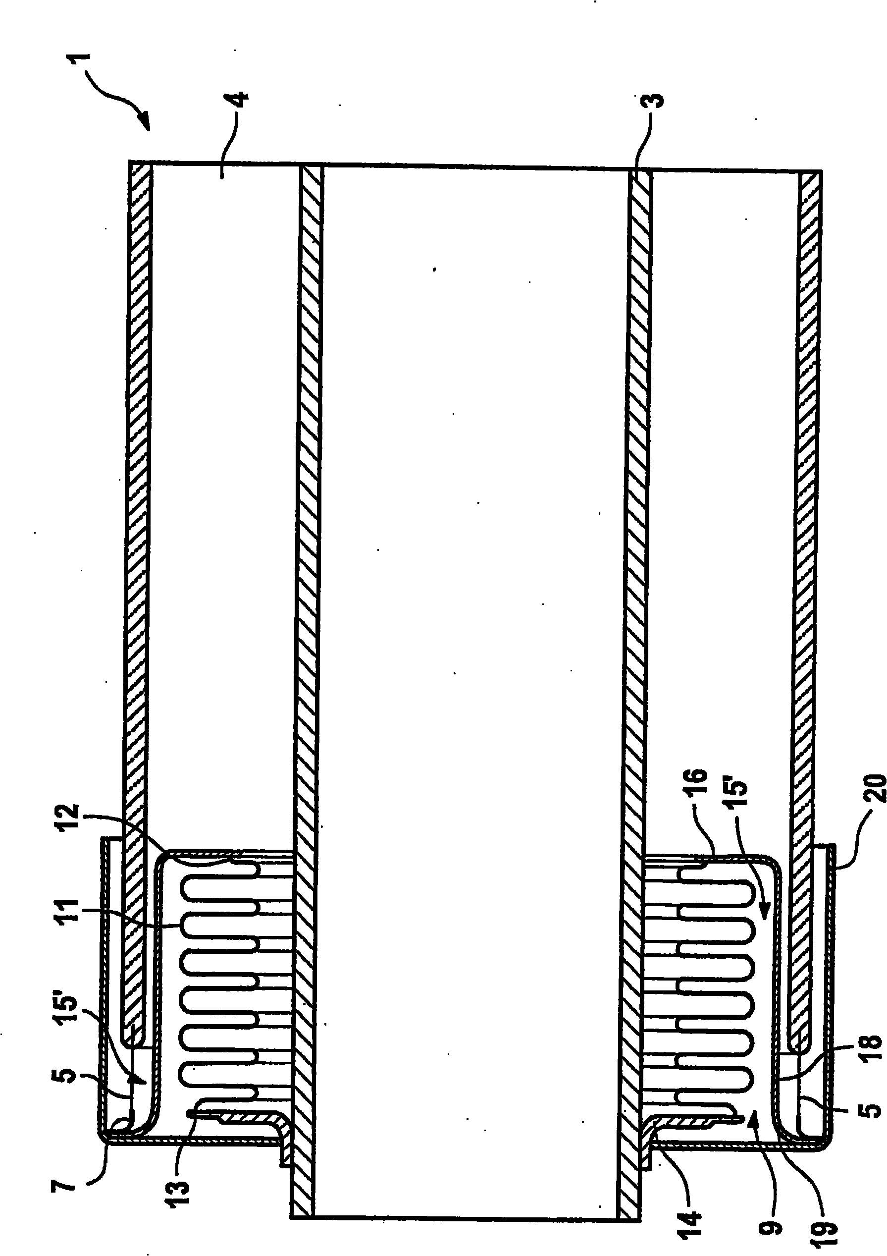 Heat absorption tube for solar energy