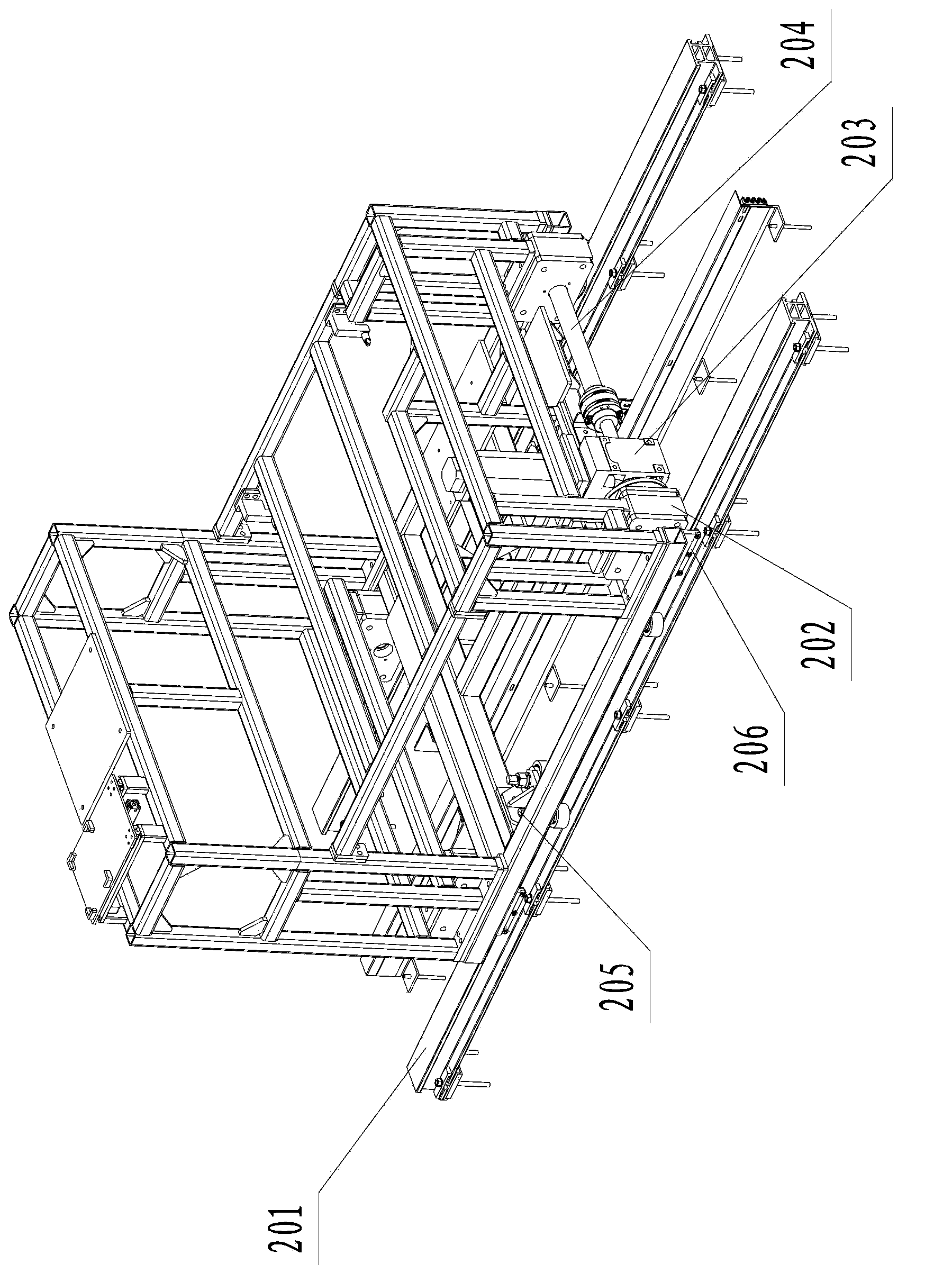 Feeding and discharging device of intelligent mobile robot