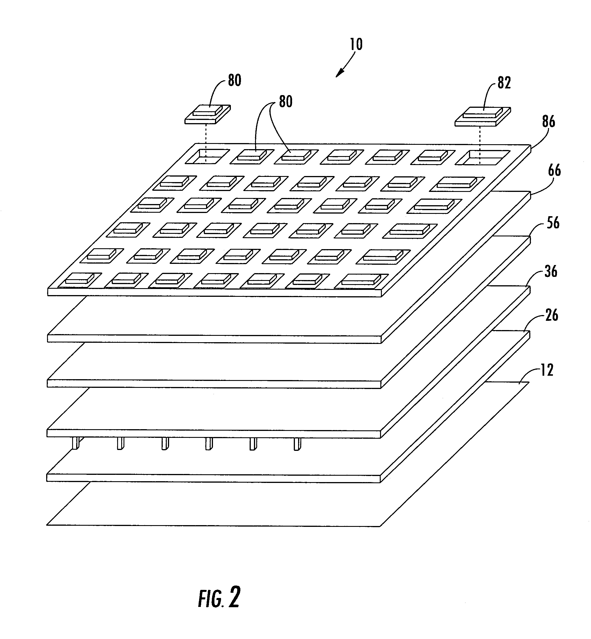 Array antenna including a monolithic antenna feed assembly and related methods