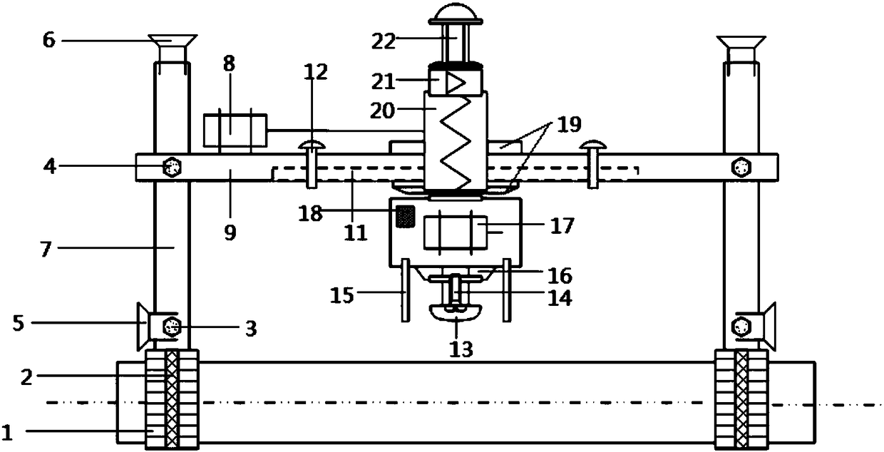 Portable field metallographic automatic grinding and polishing device and using method thereof